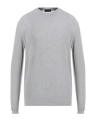 ROBERTO COLLINA Sweater Grey 90% Merino Wool, 10% Cashmere