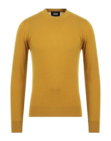 ALPHA STUDIO Jumper Mustard 100% Geelong Wool