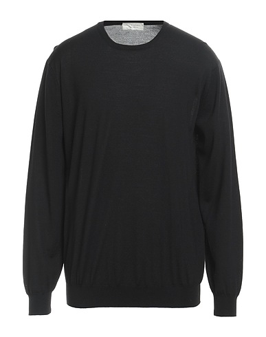 FILIPPO DE LAURENTIIS Pullover Schwarz 100% Super 120s Wolle