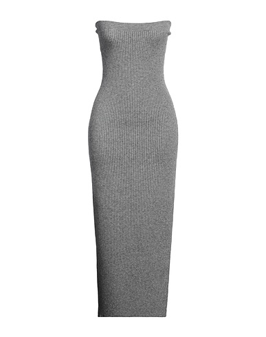 HAVEONE Midi dress Grey 52% Viscose, 28% Polyester, 20% Polyamide