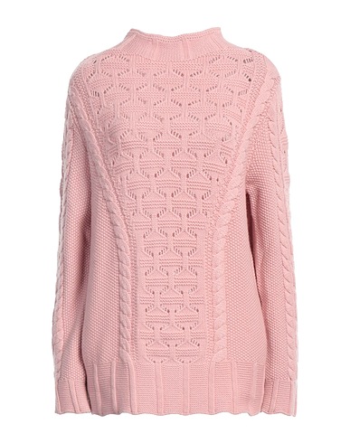 MALO Polo neck Pink 70% Wool, 30% Cashmere