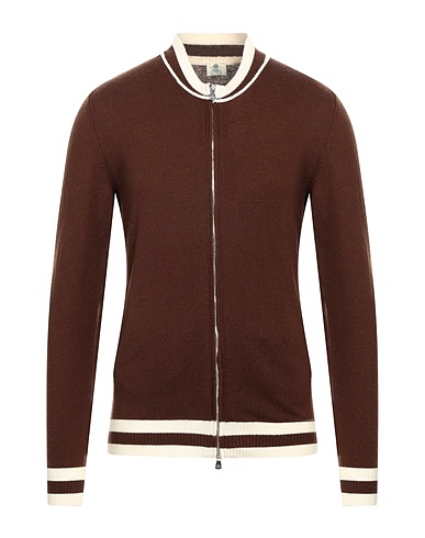 LUIGI BORRELLI NAPOLI Cardigan Brown 85% Wool, 15% Cashmere