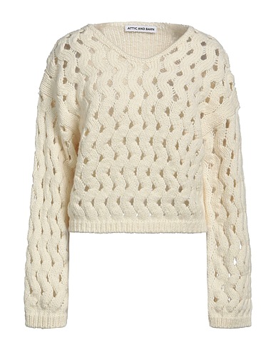 ATTIC AND BARN Sweater Cream 45% Wool, 30% Acrylic, 25% Alpaca wool