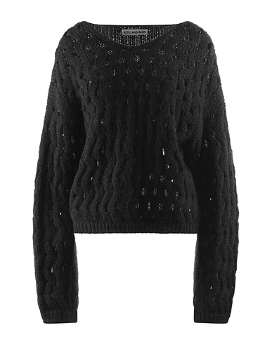 ATTIC AND BARN Sweater Black 45% Wool, 30% Acrylic, 25% Alpaca wool