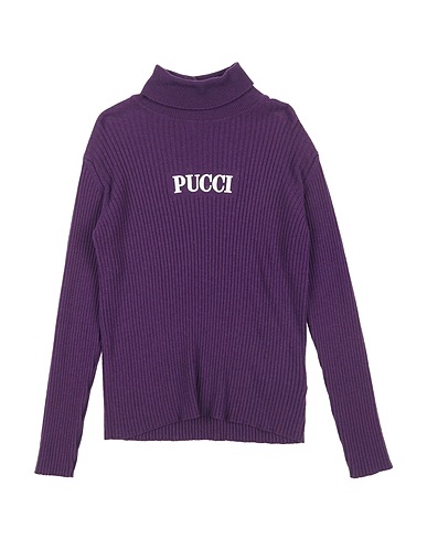PUCCI Polo neck Plum 40% Merino Wool, 30% Viscose, 20% Polyamide, 10% Cashmere