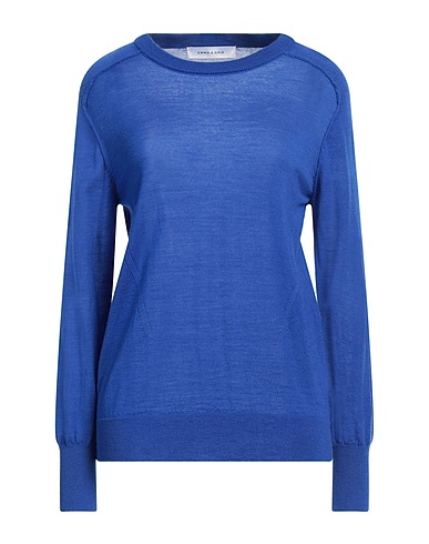 EMMA & GAIA Jumper Navy blue 100% Merino Wool