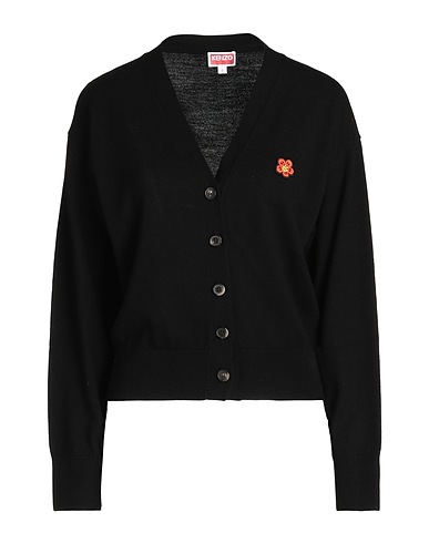 KENZO Strickjacke Schwarz 100% Wolle