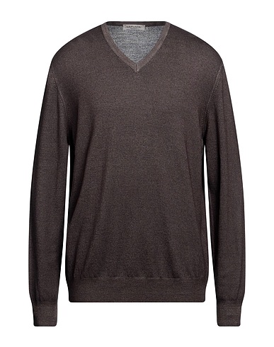 LA FILERIA Jumper Chocolate brown 100% Virgin Wool