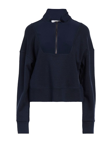 EMMA & GAIA Polo neck Navy blue 66% Acetate, 34% Viscose, Merino Wool, Acrylic