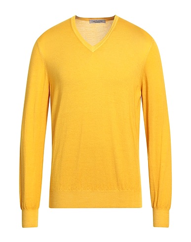 LA FILERIA Pullover Giallo ocra 100% Lana Vergine