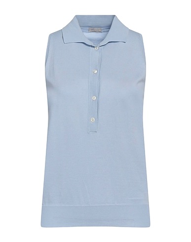 CRUCIANI Sleeveless sweater Sky blue 100% Cotton
