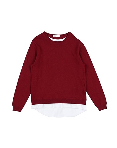 PAOLO PECORA Jumper Burgundy 33% Viscose, 23% Polyamide, 20% Cotton, 20% Wool, 4% Cashmere