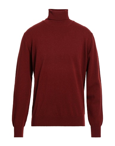 LUIGI BORRELLI NAPOLI Rollkragenpullover Rostrot 90% Merinowolle, 10% Kaschmir, Super 120s Wolle