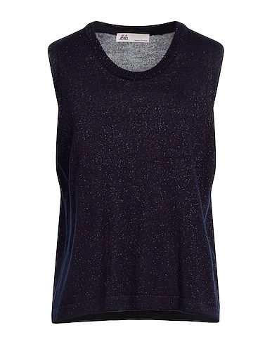 LOLA SANDRO FERRONE Sleeveless sweater Midnight blue 36% Wool, 36% Acrylic, 20% Viscose, 4% Metallic fiber, 4% Polyester