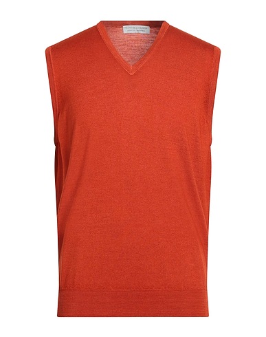 FILIPPO DE LAURENTIIS Pullover Rostrot 70% Merinowolle, 20% Seide, 10% Kaschmir, Super 120s Wolle