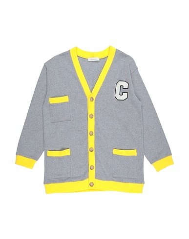 FIORILE Cardigan Light grey 69% Cotton, 27% Synthetic fibers, 4% Elastane