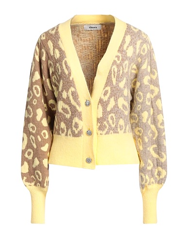 DIMORA Cardigan Pastel yellow 60% Acrylic, 14% Polyamide, 10% Polyester, 8% Viscose, 8% Wool