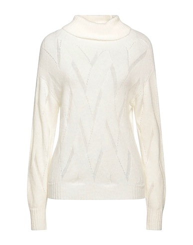 CARACTÈRE Polo neck White 37% Polyamide, 26% Polyacrylic, 25% Alpaca wool, 10% Wool, 2% Elastane