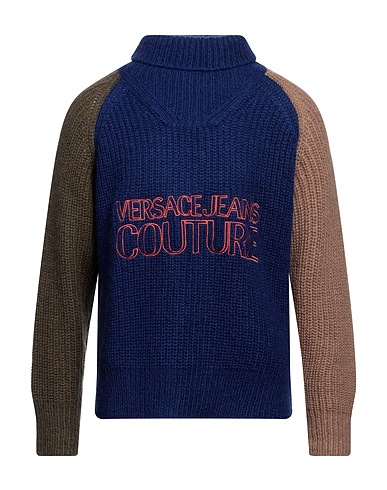 VERSACE JEANS COUTURE Polo neck Blue 40% Polyamide, 30% Mohair wool, 30% Wool