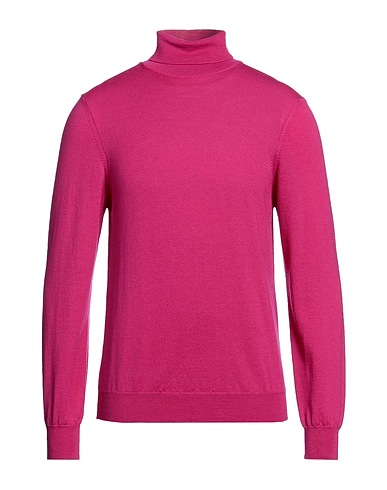 HERITAGE Rollkragenpullover Fuchsia 100% Merinowolle