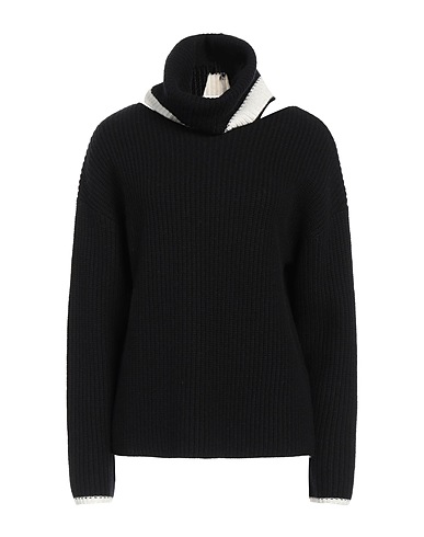 CARACTÈRE Pullover Nero 47% Lana, 38% Viscosa, 10% Poliammide, 5% Cachemire