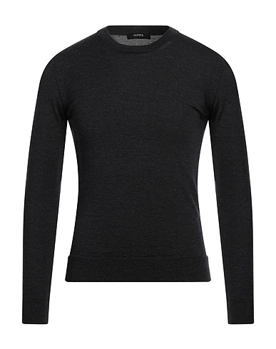 ALPHA STUDIO Jumper Charcoal 100% Merino Wool
