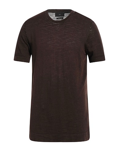 LIU •JO MAN Pullover Marrone 100% Cotone