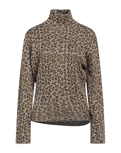 COVERT Rollkragenpullover Hellbraun 50% Merinowolle, 36% Viskose, 7% Polyester, 7% Metallisiertes Polyester