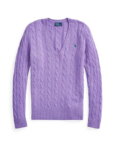 POLO RALPH LAUREN Jumper Mauve 80% Wool, 20% Cashmere