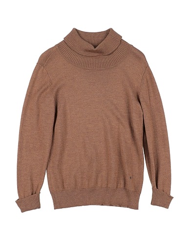 MANUEL RITZ Polo neck Camel 35% Viscose, 35% Polyamide, 30% Wool
