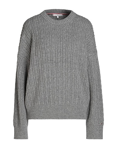 TOMMY HILFIGER Jumper Grey 53% Cotton, 30% Polyamide, 17% Wool