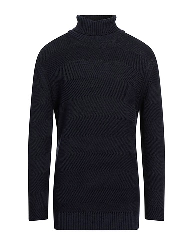 FILIPPO DE LAURENTIIS Polo neck Midnight blue 100% Merino Wool