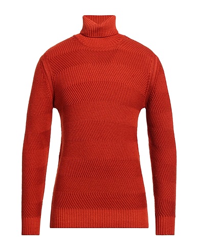 FILIPPO DE LAURENTIIS Polo neck Rust 100% Merino Wool