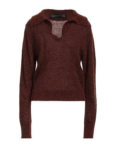 FEDERICA TOSI Jumper Dark brown 35% Mohair wool, 35% Alpaca wool, 30% Polyamide