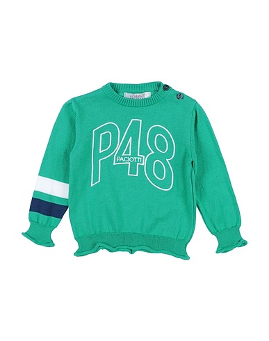 PACIOTTI 4US Sweater VERDE SMERALDO 100% Cotton