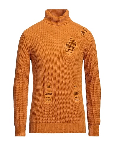 DANIELE ALESSANDRINI HOMME Polo neck Camel 100% Wool