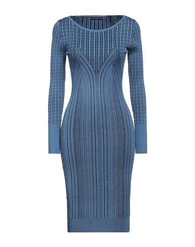 GUESS Sheath dress Slate blue 62% Viscose, 38% Polyester