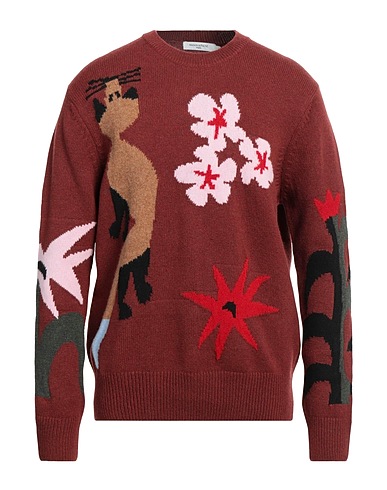 MAISON KITSUNÉ Pullover Rostrot 100% Wolle