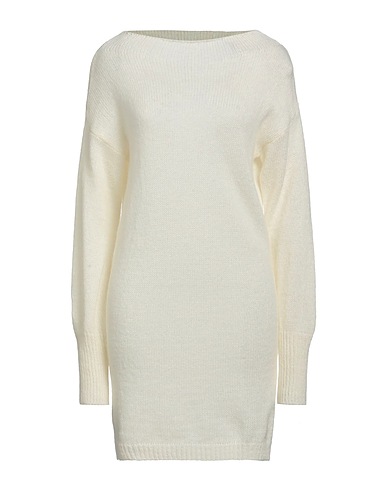 GAS Short dress Ivory 42% Acrylic, 30% Polyamide, 14% Mohair wool, 14% Wool
