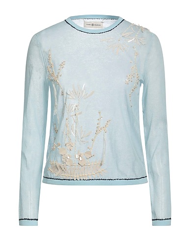 TORY BURCH Jumper Sky blue 80% Cotton, 20% Nylon