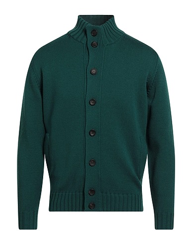 FILIPPO DE LAURENTIIS Cardigan Dark green 100% Merino Wool