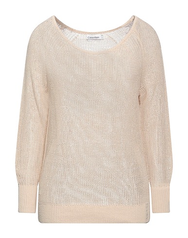 CALVIN KLEIN Jumper Beige 68% Acrylic, 32% Polyamide