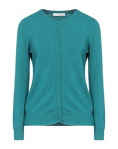 CARACTÈRE Cardigan Deep teal 50% Viscose, 27% Polyester, 23% Polyamide