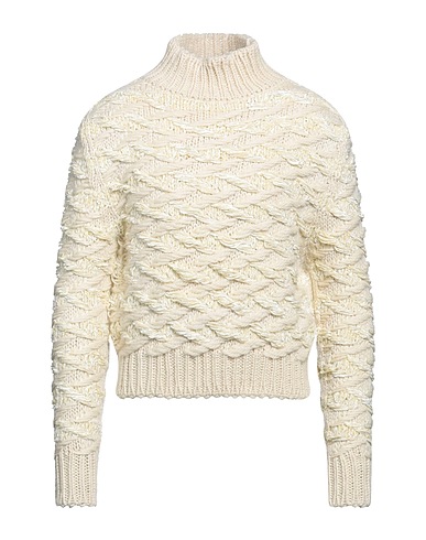 JIL SANDER Polo neck Ivory 51% Viscose, 35% Wool, 8% Mohair wool, 6% Polyamide