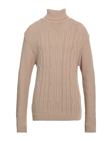 WHY NOT BRAND Polo neck Beige 70% Acrylic, 30% Wool