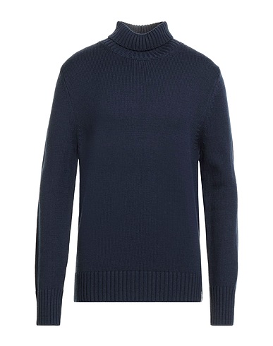 AT.P.CO Polo neck Navy blue 50% Merino Wool, 50% Acrylic