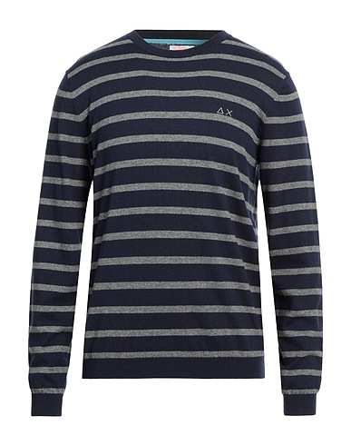 SUN 68 Pullover Blu navy 50% Lana Merino, 50% Cotone