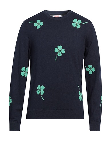 SUN 68 Jumper Midnight blue 50% Merino Wool, 50% Cotton
