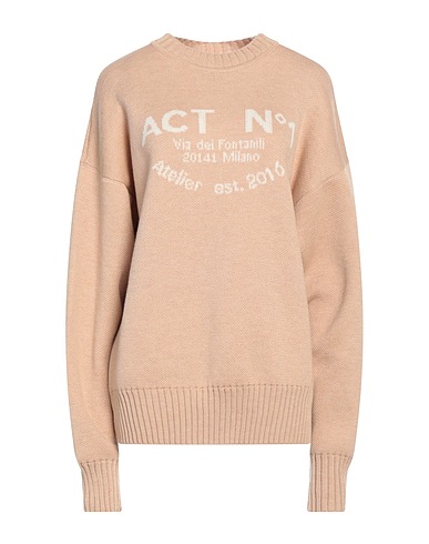 ACT N°1 Pullover Beige 100% Lana