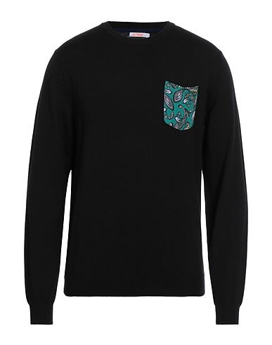 SUN 68 Pullover Schwarz 50% Merinowolle, 50% Baumwolle